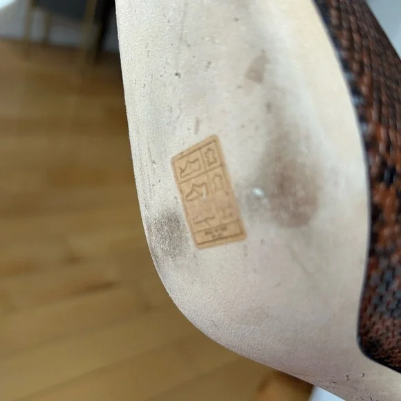 Jimmy Choo Brown Snakeskin Heels - Picture 7 of 7